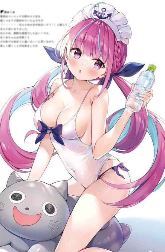 Hachigo Ayami Vtuber Swim Suit Color Art BooK HOLO MIZUGI with PVC Art Sheet 