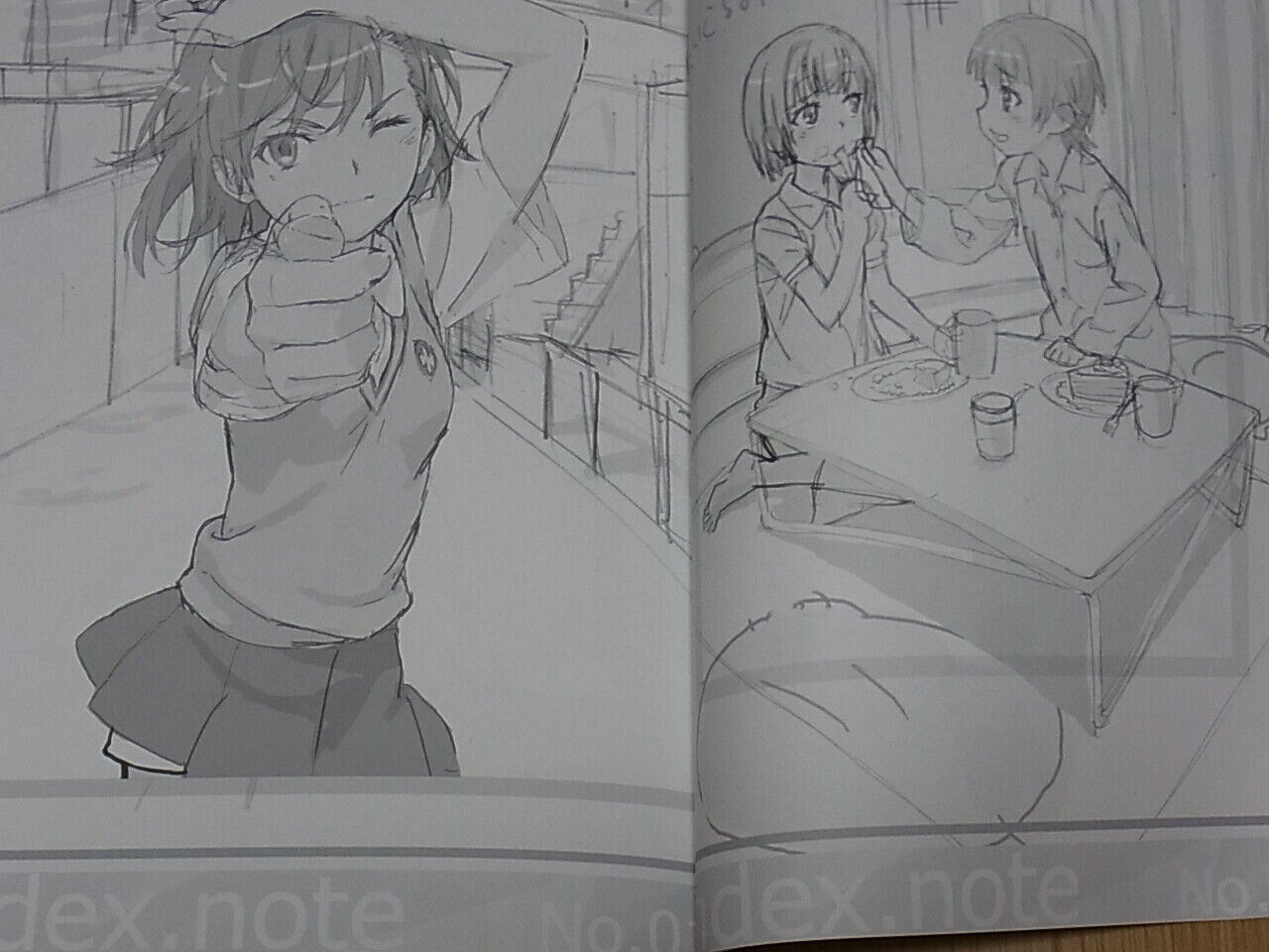 Yuichi Tanaka A Certain Scientific Railgun Designer's Art Book Index.note 1 & 2 