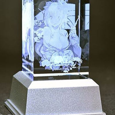 PEACH BALL SENRAN KAGURA Yomi 3D Crystal & LED Pedestal 