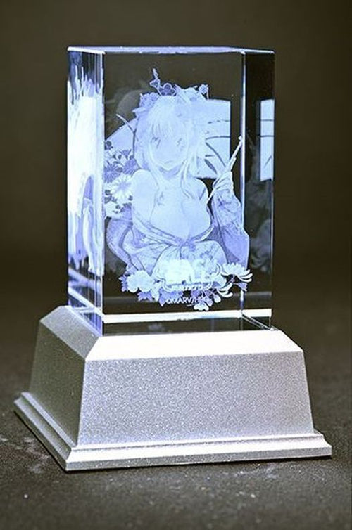 PEACH BALL SENRAN KAGURA Yomi 3D Crystal & LED Pedestal 