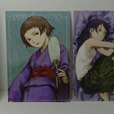 Yoshitoshi Abe Art Card Set pen drawings 