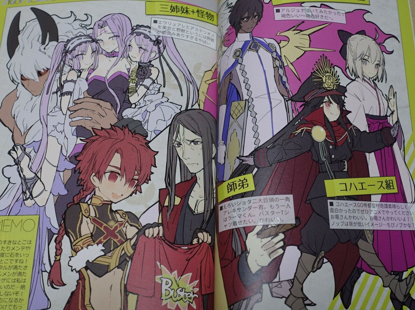 WADA ARCO RCOWADA Fate Grand Order FGO Color Fan Art Book GOMEMO1-4 Set 