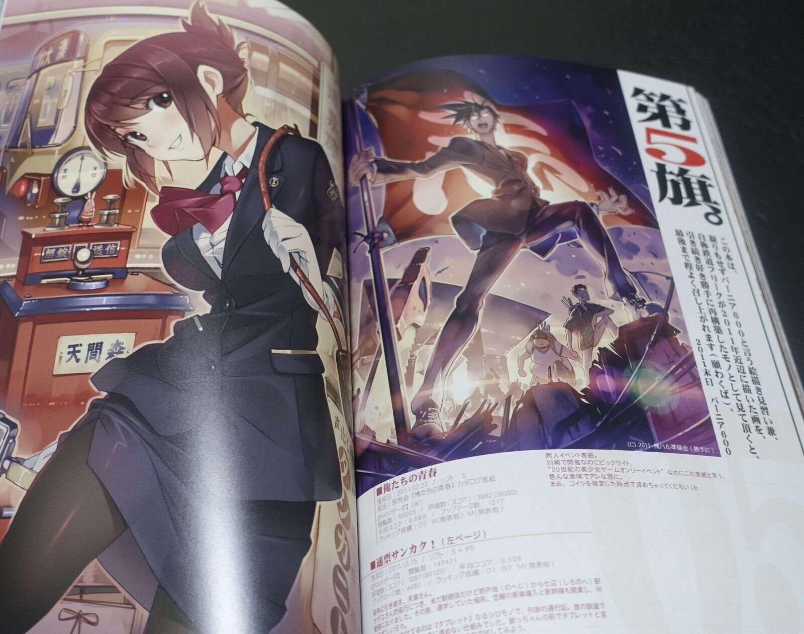Vernier600 PIXIV Art Work Book 2008-2012 Tracks Trains Girls RAIL WARS etc 