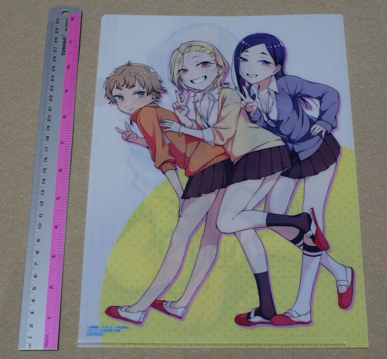 Yuichi Kato Yancha Gal no Anjo San PVC Art Sheet Clear File White 