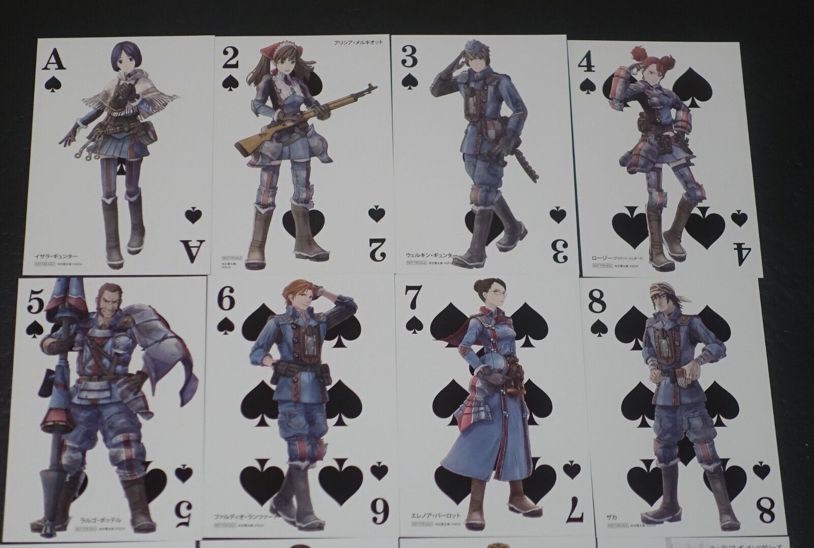 Raita Exhibition Event Valkyria Chronicles Playing Card Style Art Card 12 pieces 