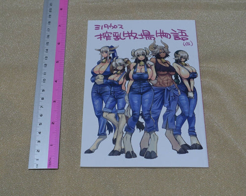 Okayado Comic Monster Musume Minotaur Farm Art Book 16page 
