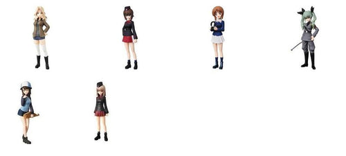 Girls und Panzer Characters 6 Figure Statue Set 