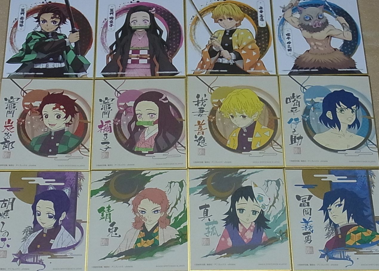 Kimetsu no Yaiba Demon Slayer Lottery Shikishi Art Board 12 pieces complete set 