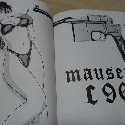 Tsukasa Jun Bullet Illustration Art Book Gun Blue 