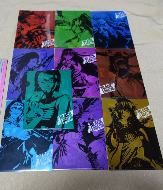 Rei Hiroe Black Lagoon Comic Cover PVC Art Sheet Clear File 10 pieces set 