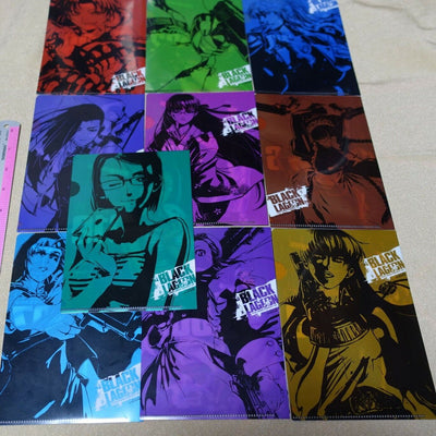 Rei Hiroe Black Lagoon Comic Cover PVC Art Sheet Clear File 10 pieces set 