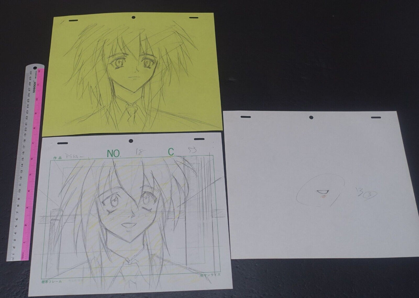 Raw Key Frame & Rayout Art Sheet Outlaw Star Melfina Japanese Animation 