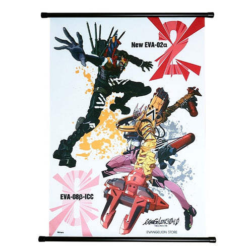 Evangelion 3.0 + 1.0 B2 Size Tapestry Wall Scroll New Unit-02 & Unit-08 