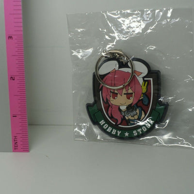 HOBBY STOCK MASCOT CHARACTER TOKUKO RUBBER KEY CHAIN GREEN 