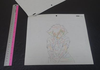 Cel & Raw Between Frame Art Sheet The Slayers ZELGADISS Japanese Animation 