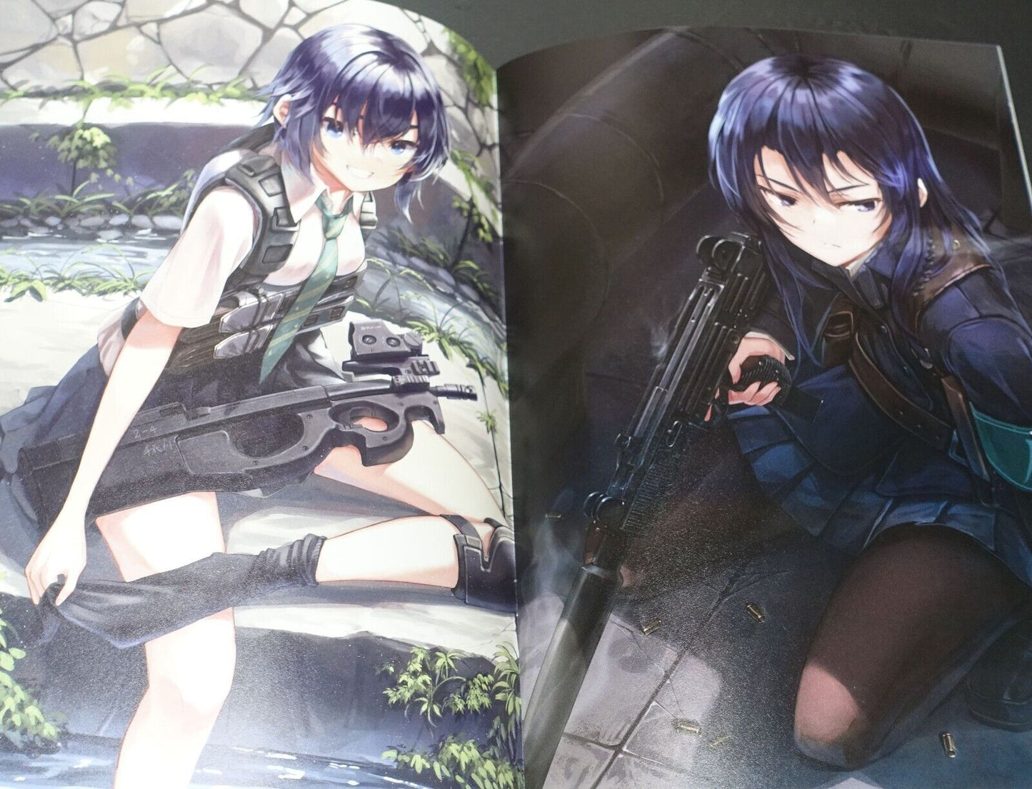 Maruyaki Salmon Color Art Book ARMED SCHOOL GIRLS ILLUSTRATIONS GUN x JK 5 