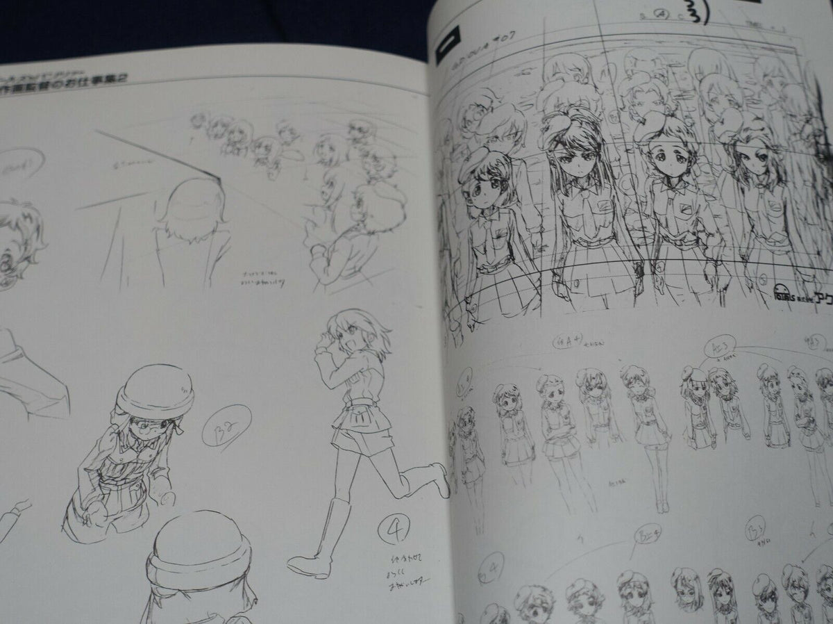 GIRLS und PANZER Art Director's Key Frame Revision Art Work Book Vol.1 & 2 Set 