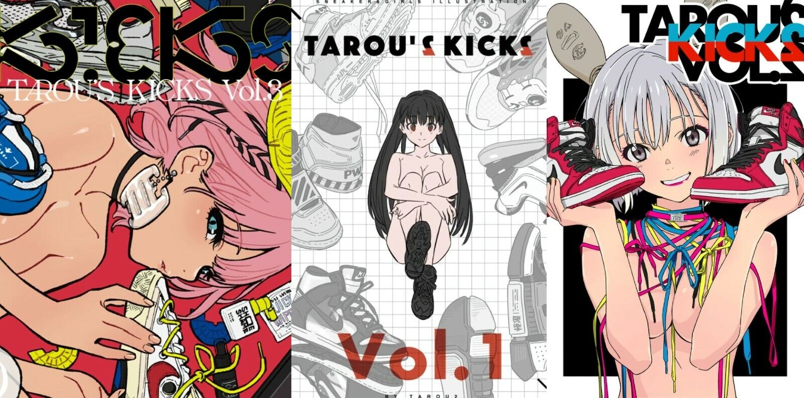 C99 atmosphere tarou2 Sneaker & Girls Color Art Book TAROU'S KICKS 1-3 