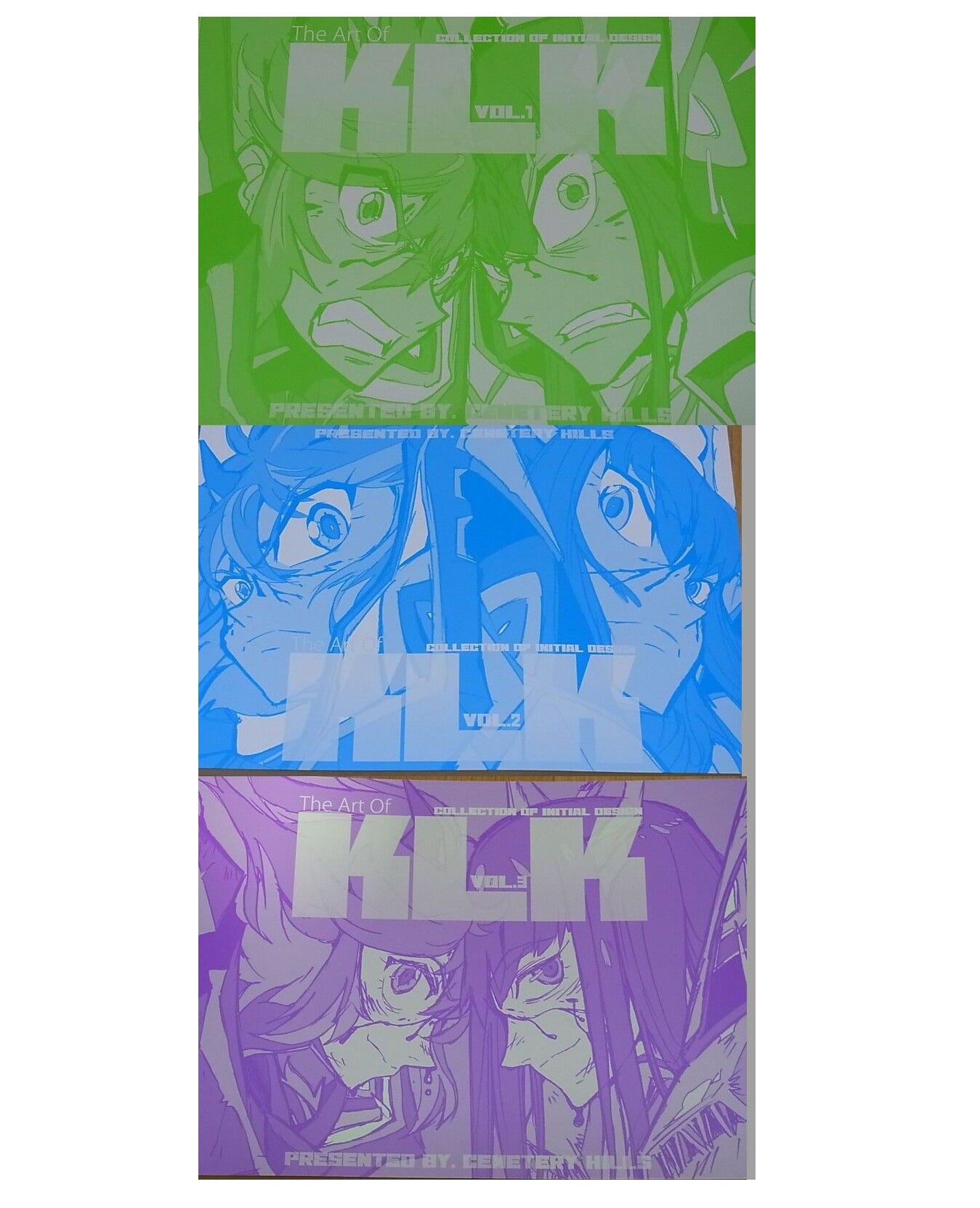 THE ART OF KLK Vol.1-3 Complete Set Kill la Kill Design art Book