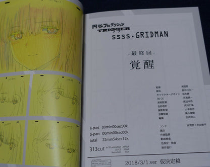 SSSS.GRIDMAN Key Frame & Story Board Art & Design Work Book Vol.4 160page 