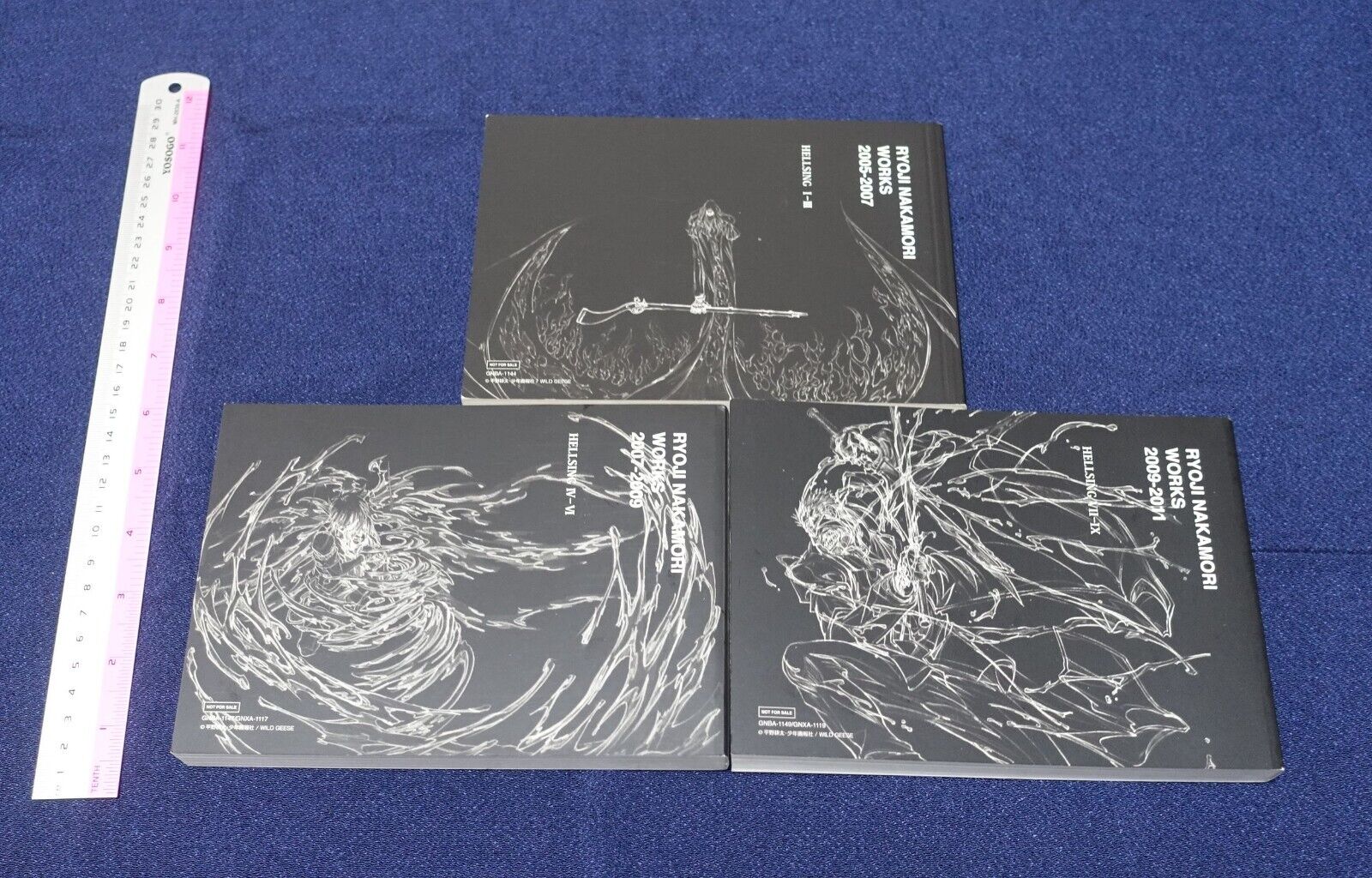 RYOJI NAKAMORI WORKS 2005-2012 HELLSING 1-11 Key Frame art collection book Set 