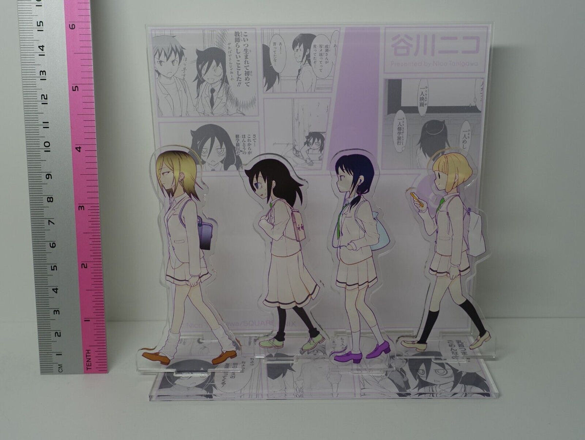 No Matter How I... Watamote Comic Vol.8 Diorama Acrylic Stand Figure no package 