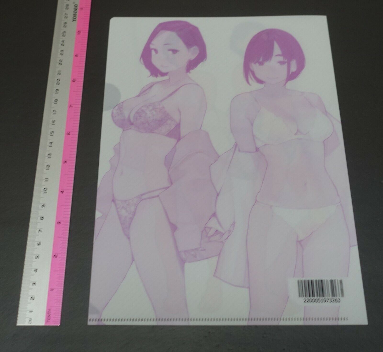 Ganbare Doki-chan Kouhai-Chan & Senpai-San Lingerie PVC Art Sheet 