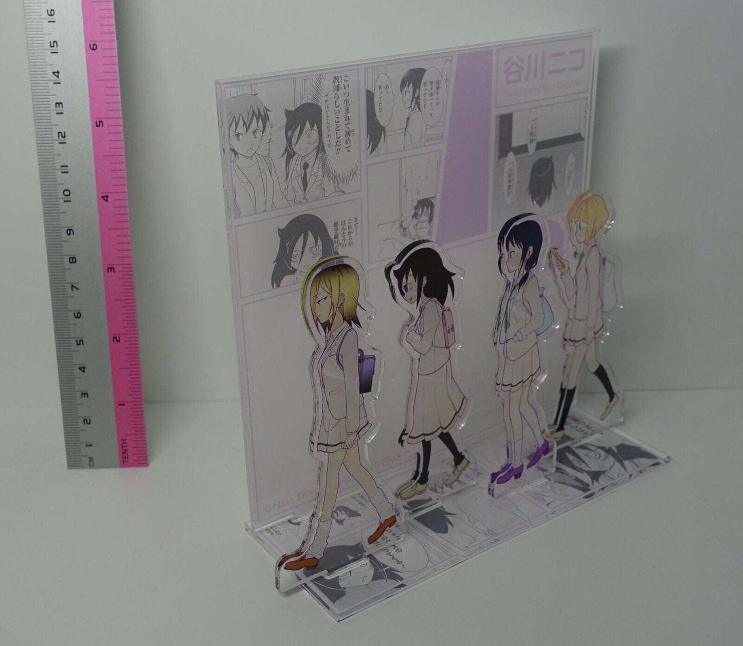 No Matter How I... Watamote Comic Vol.8 Diorama Acrylic Stand Figure no package 