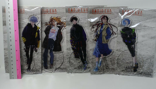 Evangelion Radio Eva Mai Yoneyama Art Acrylic Stand Figure 5 Character Set 