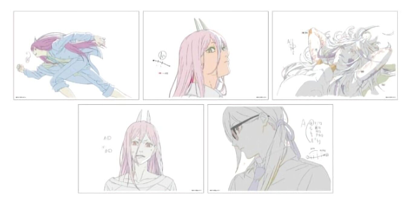 Chainsaw Man Exhibition Event Item Reproduction Key Frame Art Sheet Set Power 
