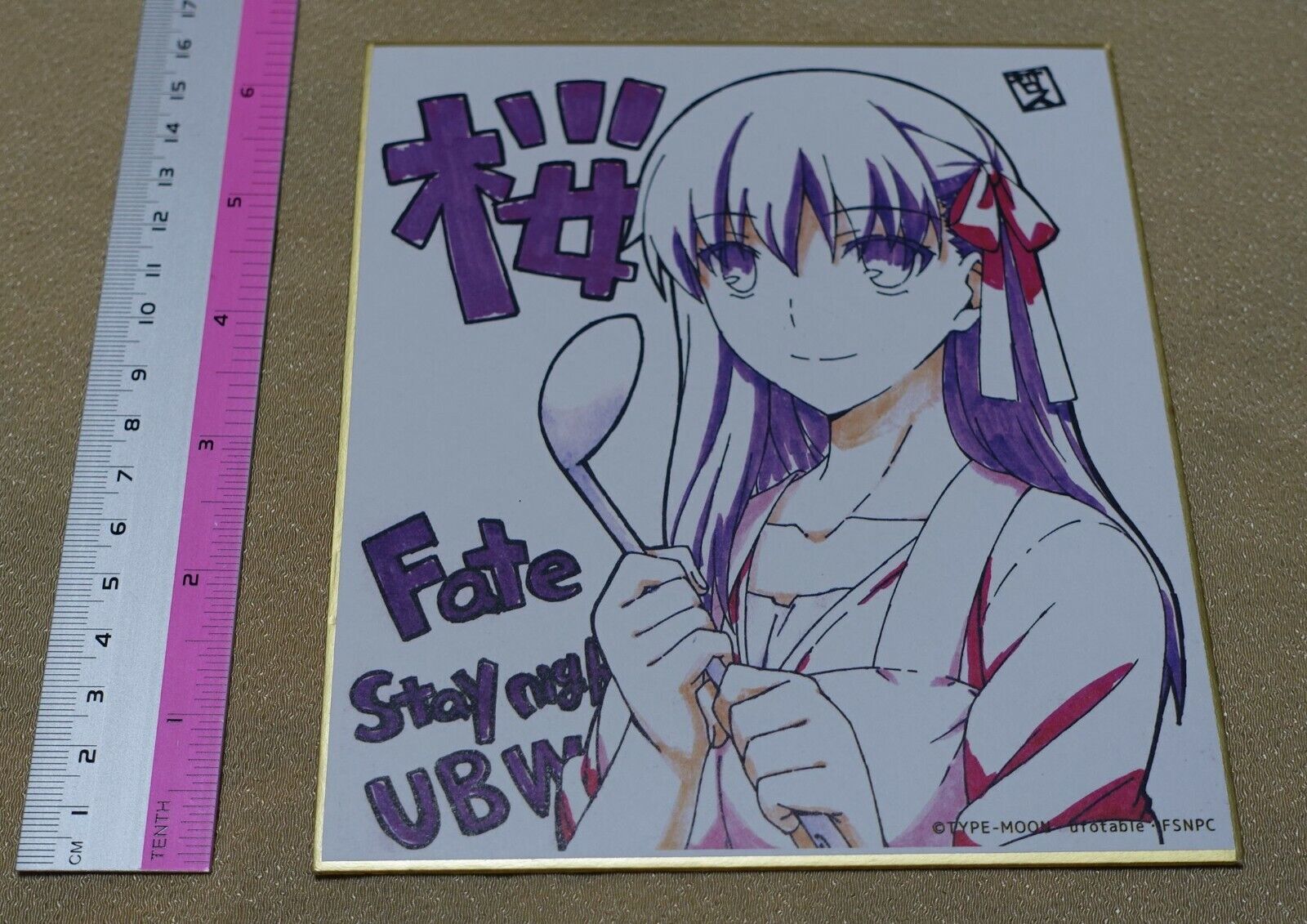 TYPE-MOON Fate Sakura Matou Print Shikishi Art Board UBW A 