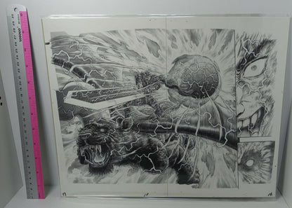 BERSERK Exhibition Item Reproduction of Original Picture Guts & Zodd 