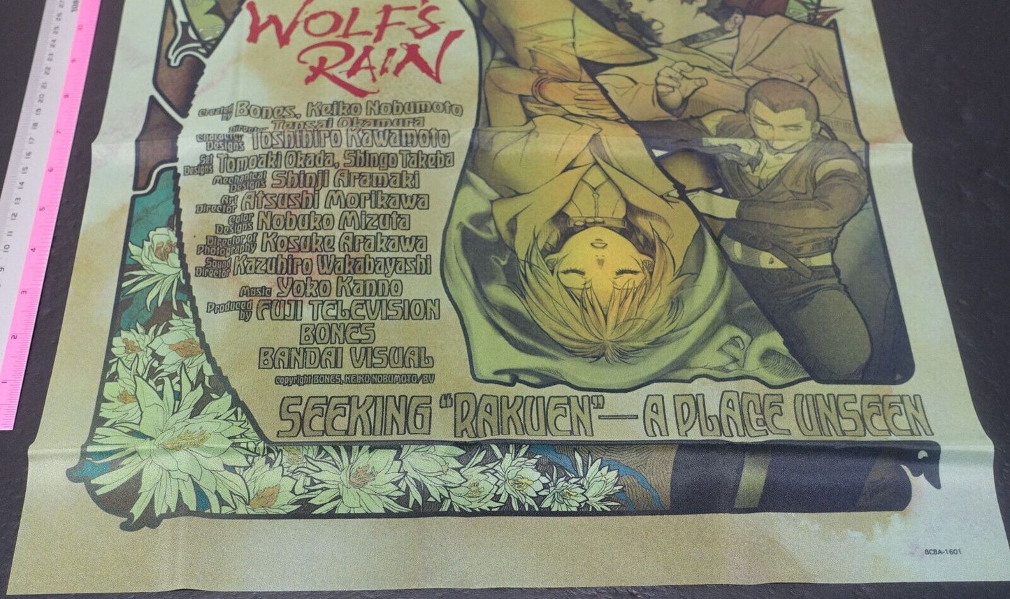 TOSHIHIRO KAWAMOTO Illustration Art Cloth Poster WOLF'S RAIN 