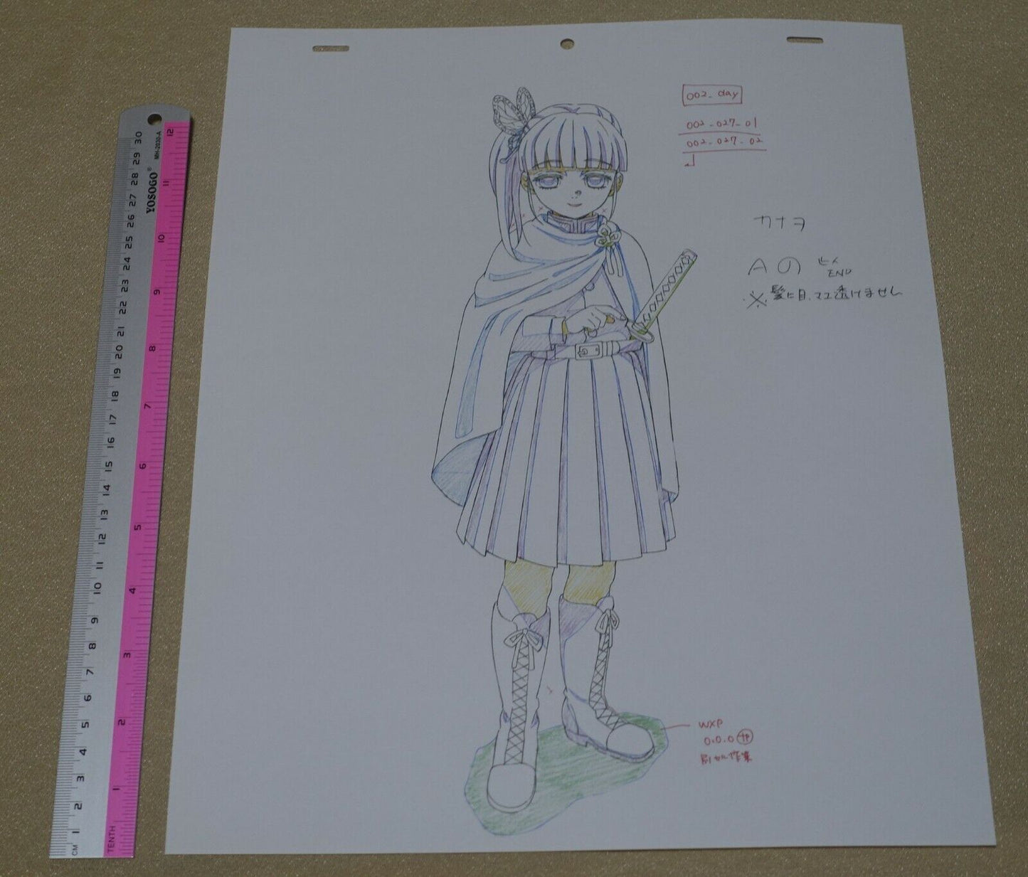 ufotable Kimetsu no Yaiba Demon Slayer Print Key Frame Art Sheet Kanao B 