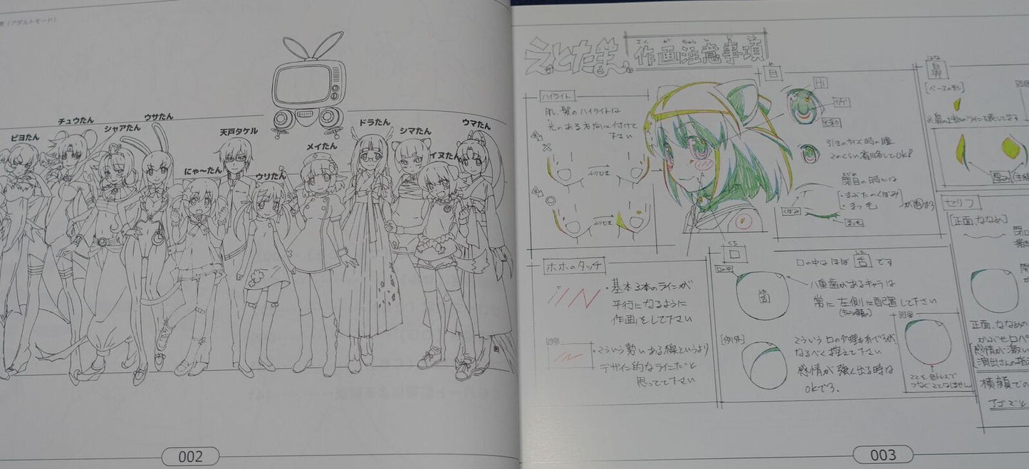 Animation Etotama Setting Art Book 