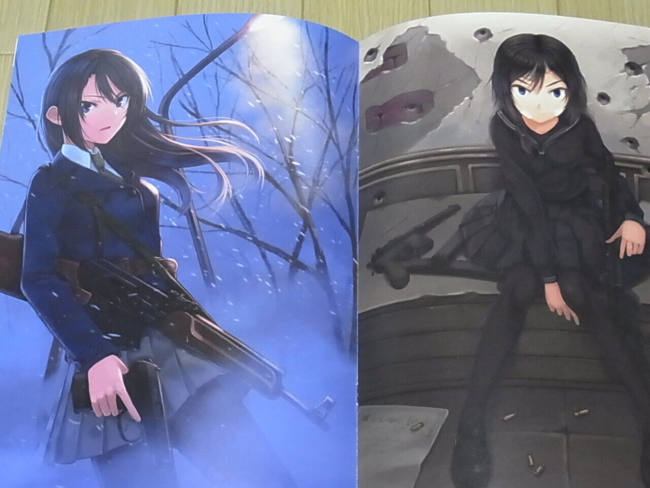 Maruyaki Salmon Color Art Book ARMED SCHOOL GIRLS ILLUSTRATIONS GUN x JK 3 