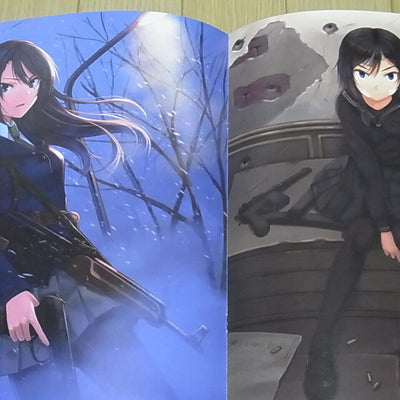 Maruyaki Salmon Color Art Book ARMED SCHOOL GIRLS ILLUSTRATIONS GUN x JK 3 