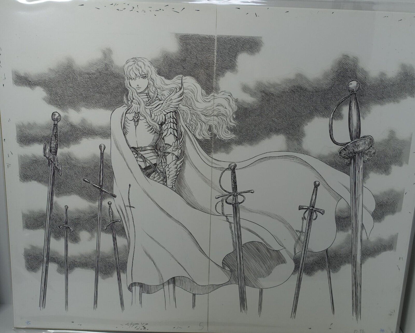 BERSERK Exhibition Item Reproduction of Original Picture Griffith in the Hill of 