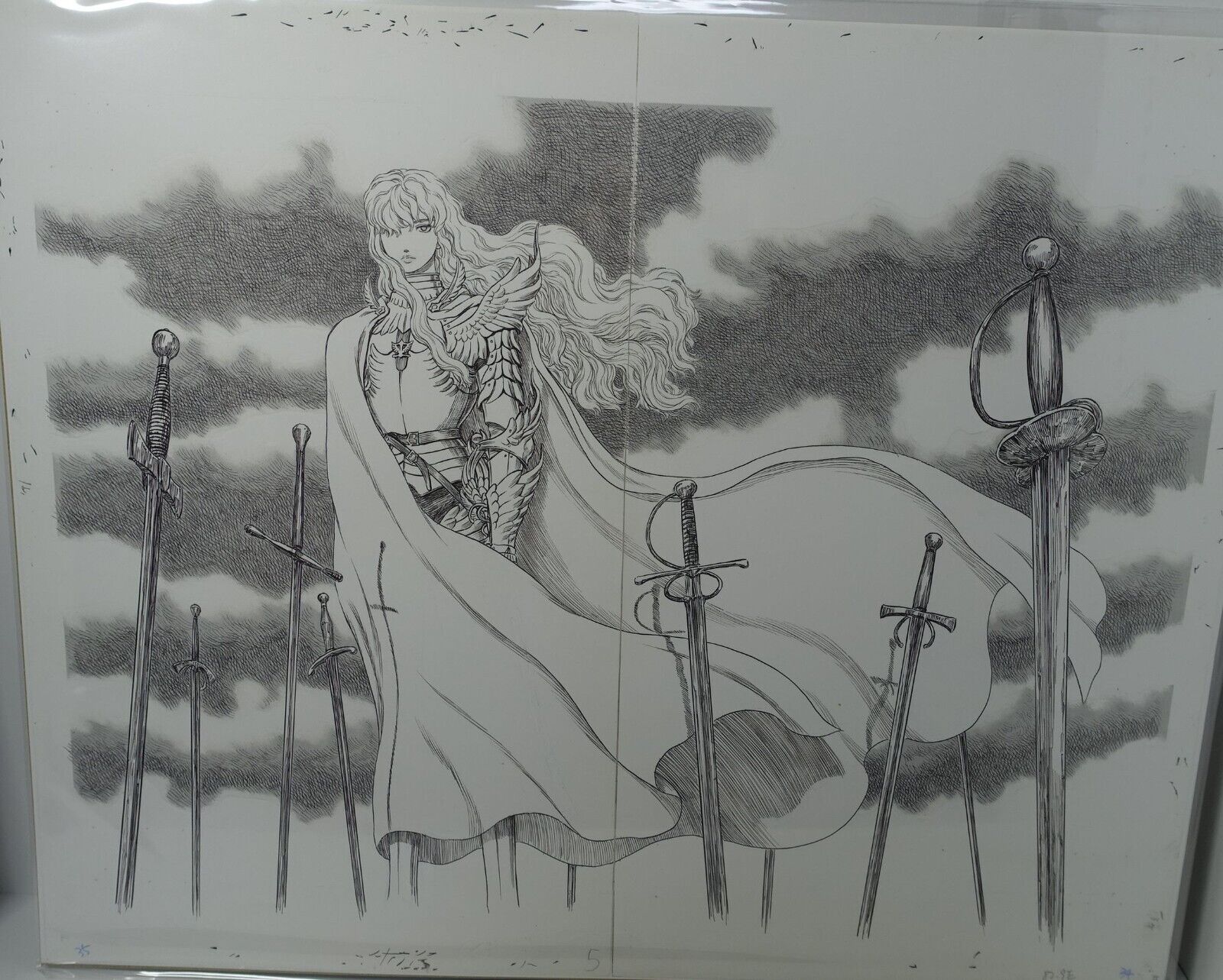 BERSERK Exhibition Item Reproduction of Original Picture Griffith in the Hill of 