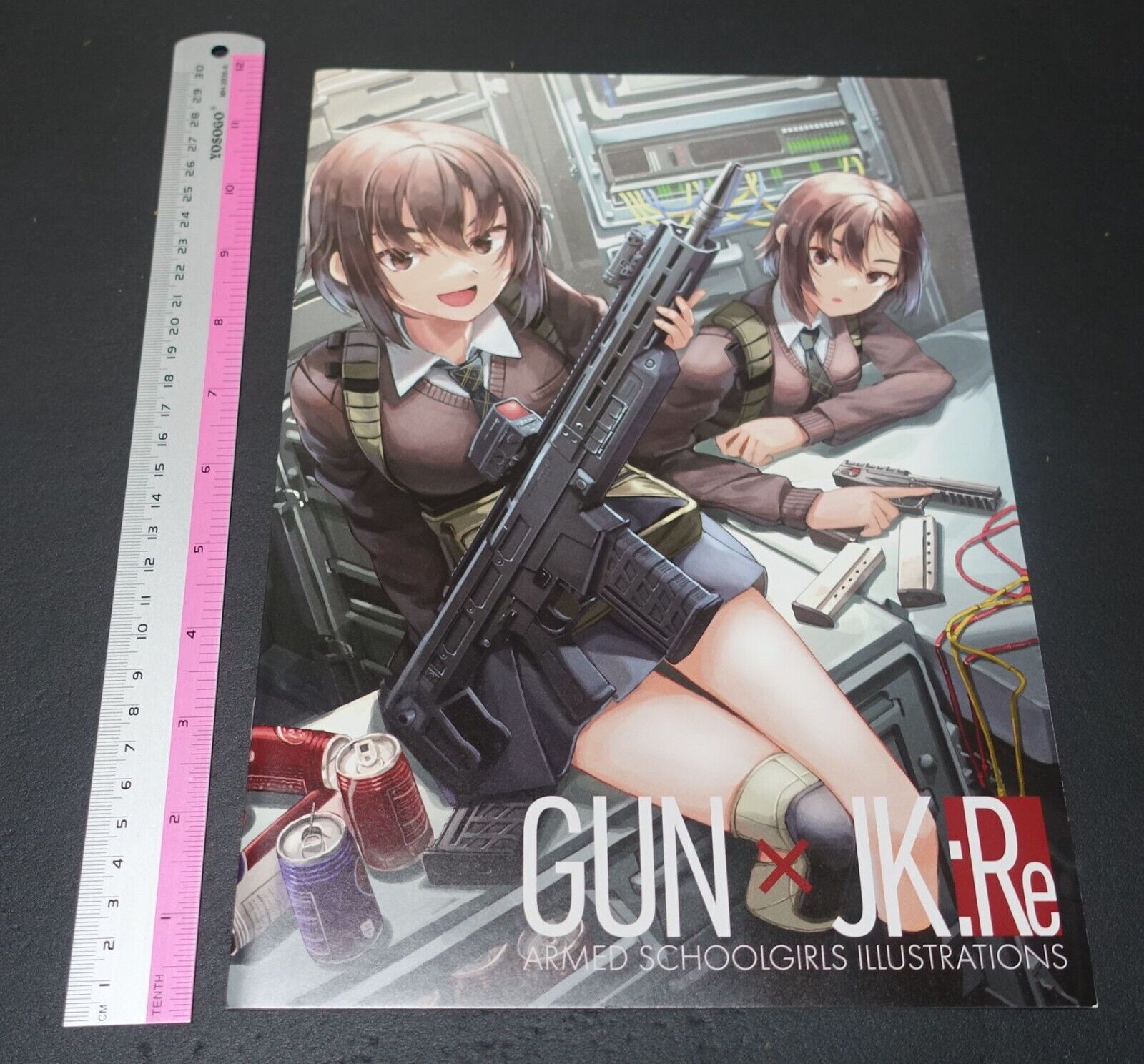 Maruyaki Salmon Color Art Book ARMED SCHOOL GIRLS ILLUSTRATIONS GUN x JK Re 