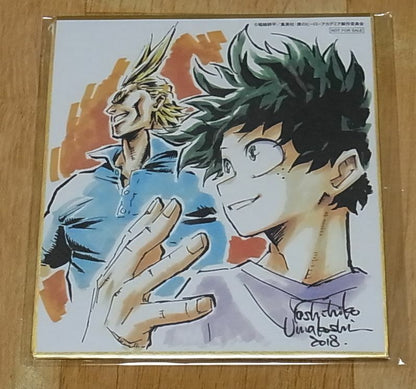 Yoshihiko Umakoshi My Hero Academia Print Shikishi Art Board Izuku & ALL MIGHT 