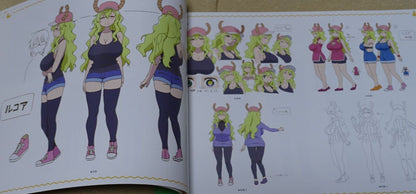 Kyoto Animation Miss Kobayashi's Dragon Maid Setting & Key Frame Art Book Set 