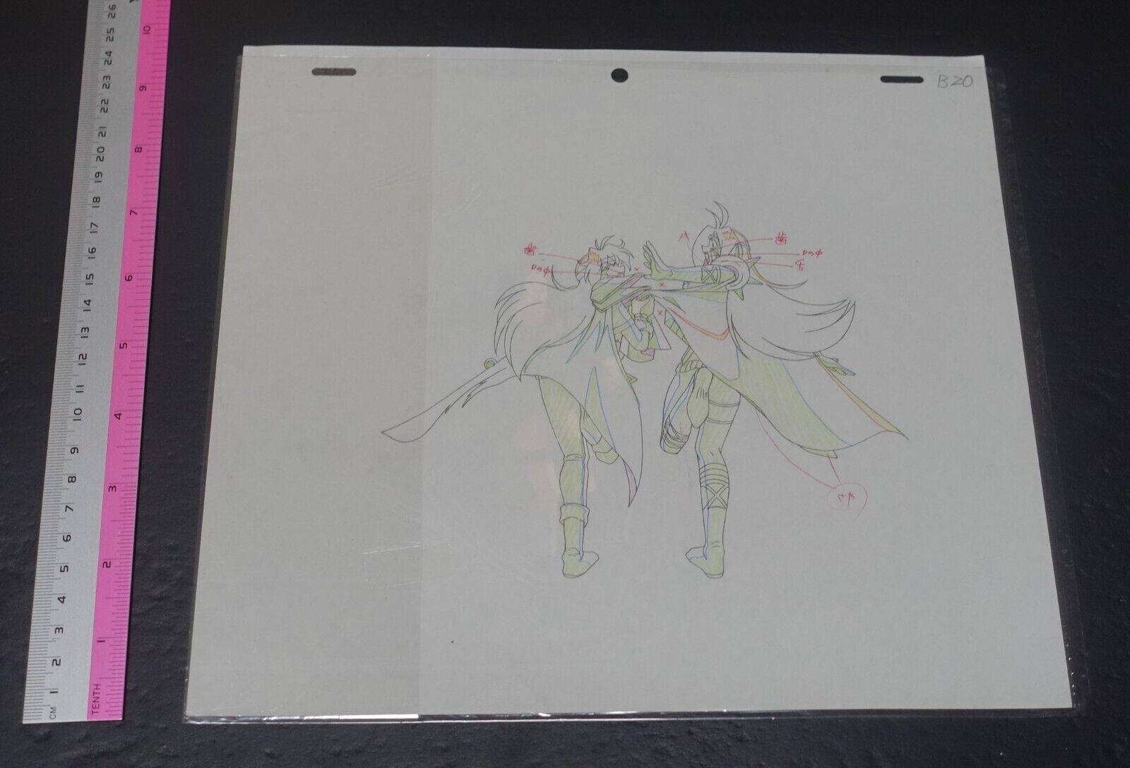 Cel & Raw Key Frame Art The Slayers Rina & Naga B20 Japanese Animation 