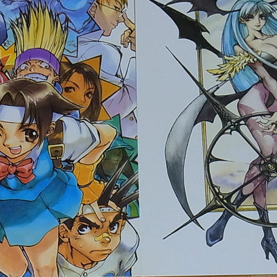 Capcom Mami Itoh Art Sheet 8 Set 36x25cm Street Fighter Vampire 