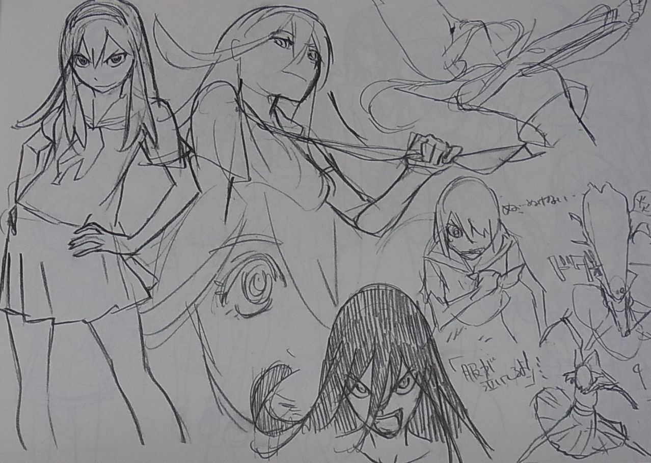 THE ART OF KLK Vol.1-3 Complete Set Kill la Kill Design art Book 148page 