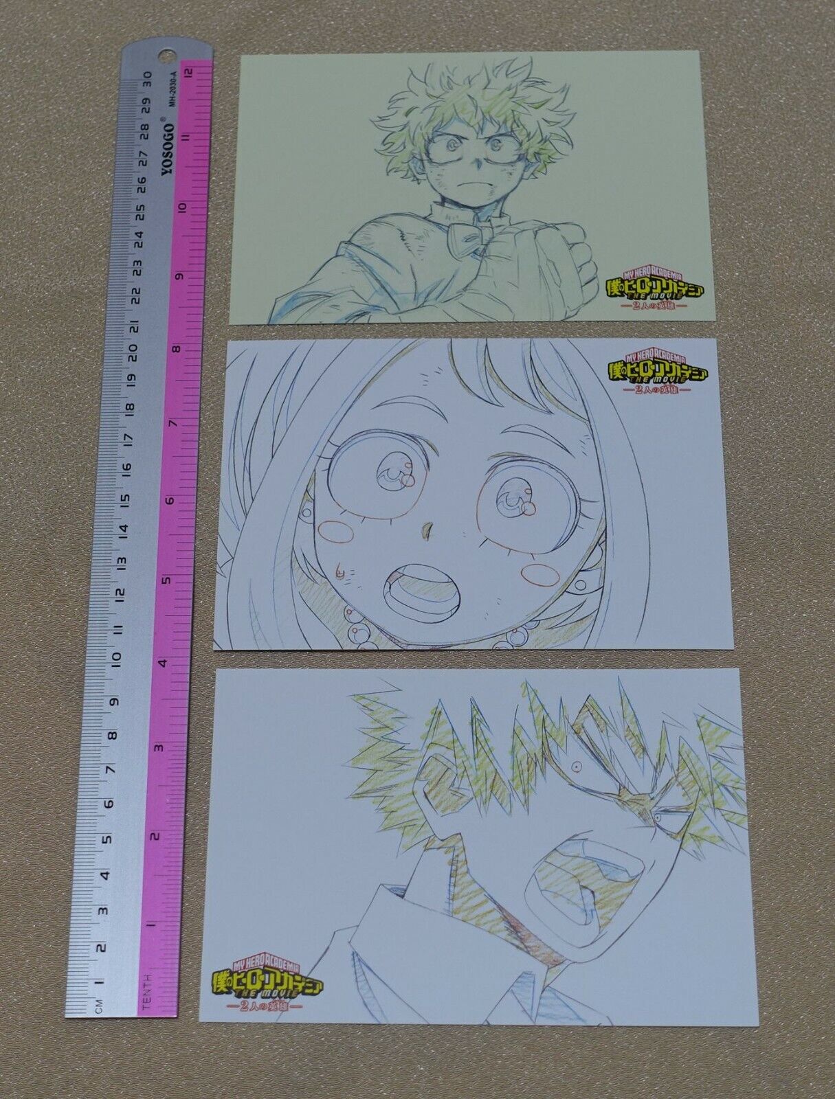 My Hero Academia Movie Theater Privilege Post Card 3 pieces set 