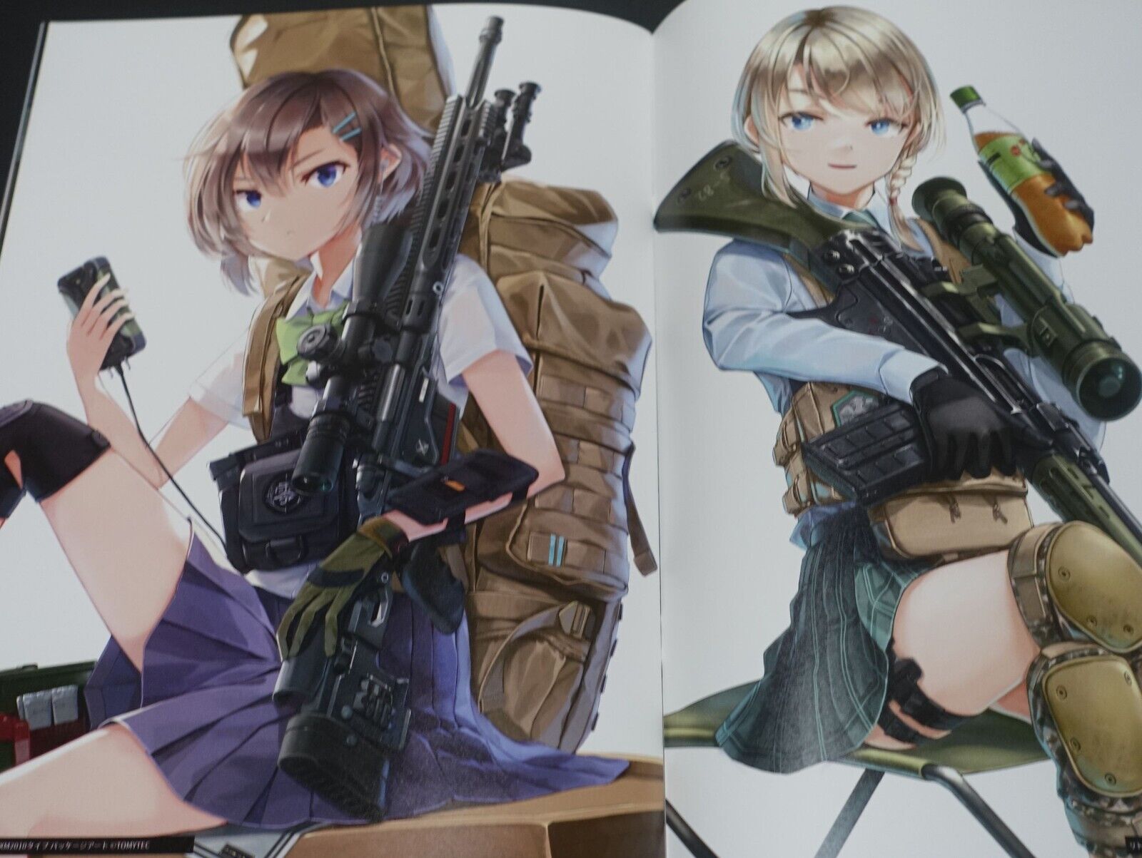 Maruyaki Salmon Color Art Book ARMED SCHOOL GIRLS ILLUSTRATIONS GUN x JK 5 