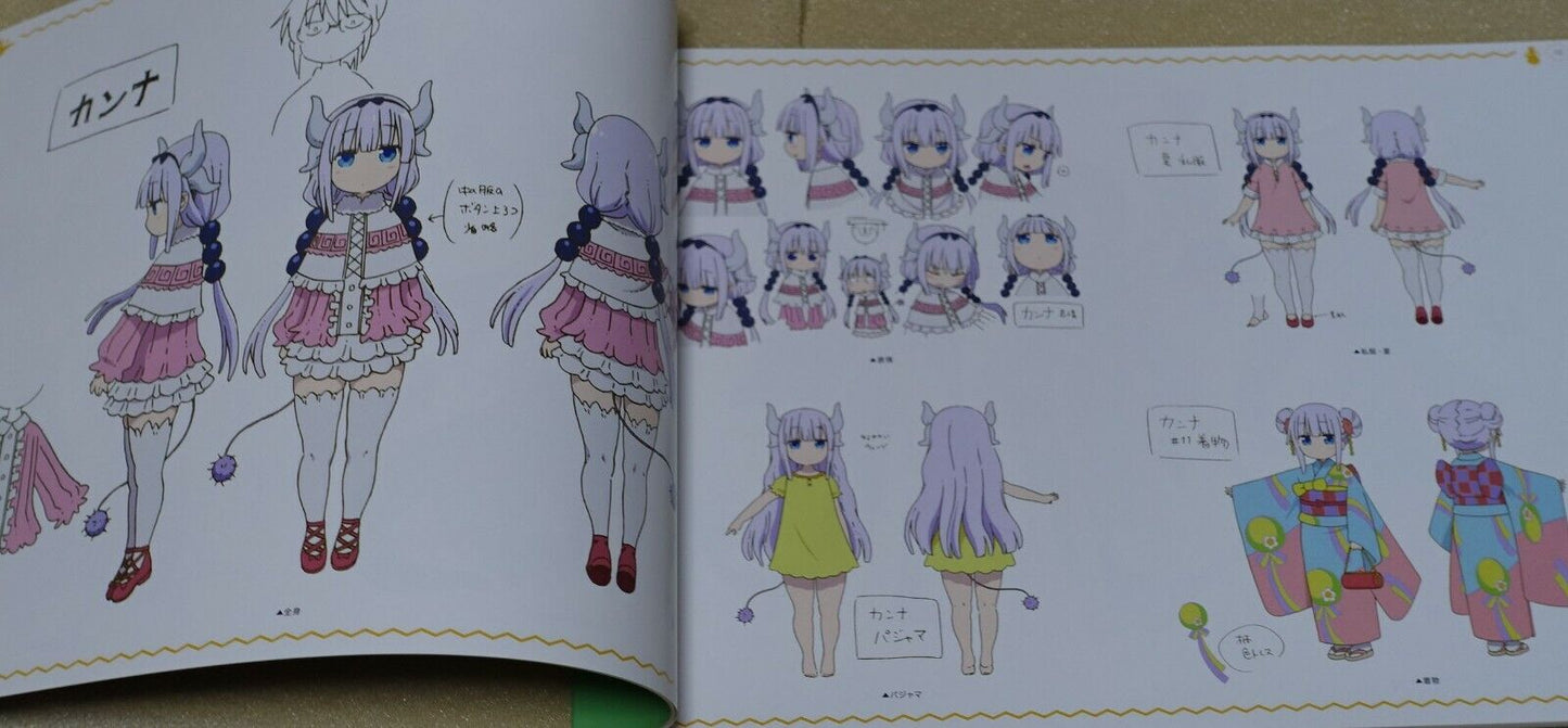 Miss Kobayashi's Dragon Maid Official Fan Doujinshi & Anime Design Art Book Set 