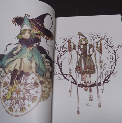 Kamome Shirahama Witch Hat Atelier Art Work Book & Card Set ATELIER OF WITCH HAT 