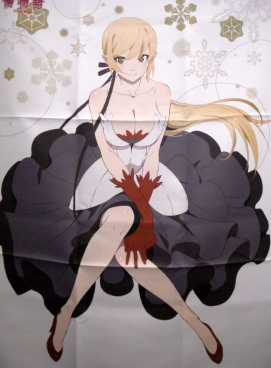 Bakemonogatari 51 x 72 cm Cloth Poster Kiss-Shot Kizumonogatari Nekketsu hen 
